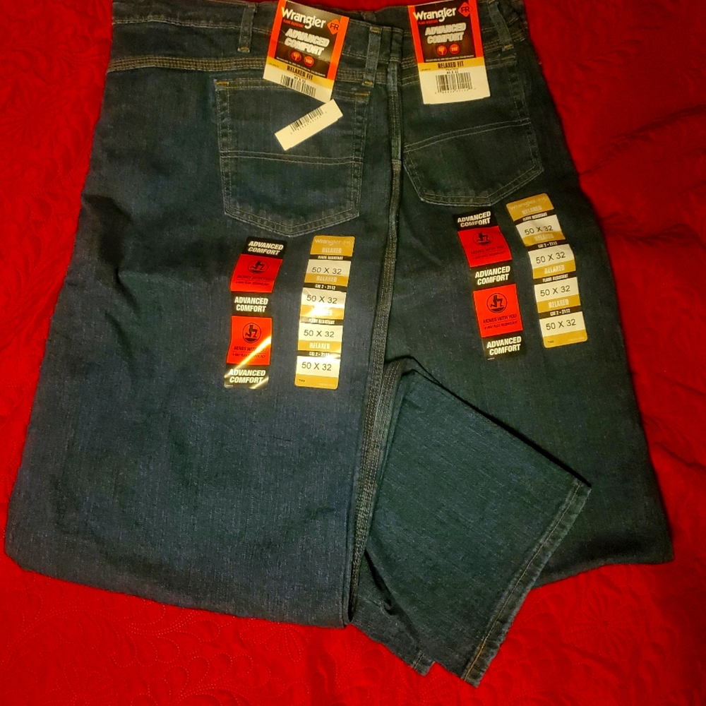 (Two) Wrangler Riggs Workwear Fr Flame Resistant - Relaxed Fit Adv Jeans 50 x 32